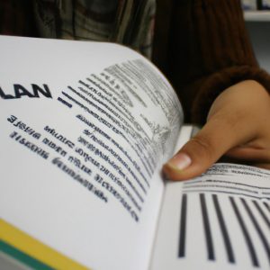 Person reading educational loan information